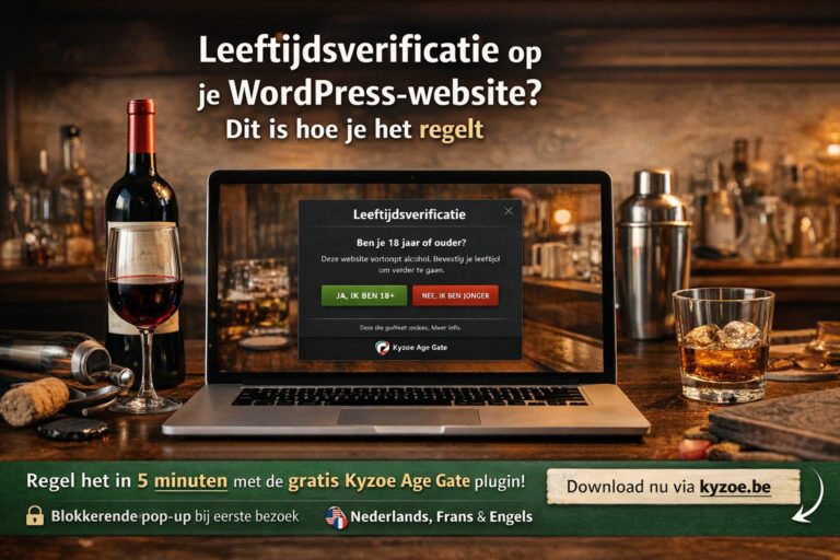 Gratis WordPress-plugin: leeftijdsverificatie voor je alcoholwebsite (GDPR-compliant)